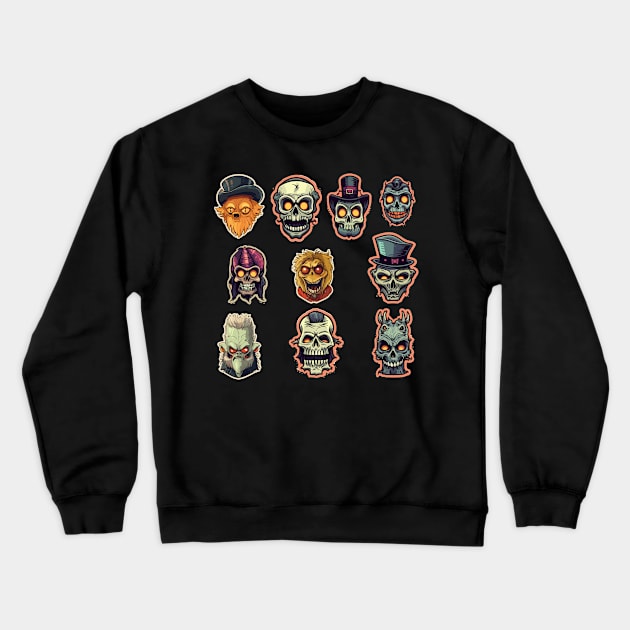 Sinister Scary Spooky Cheap Halloween Costume Crewneck Sweatshirt by DanielLiamGill